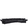 Contemporary Velvet Fabric L Shape Sectional Sofa FLOWER 4+L