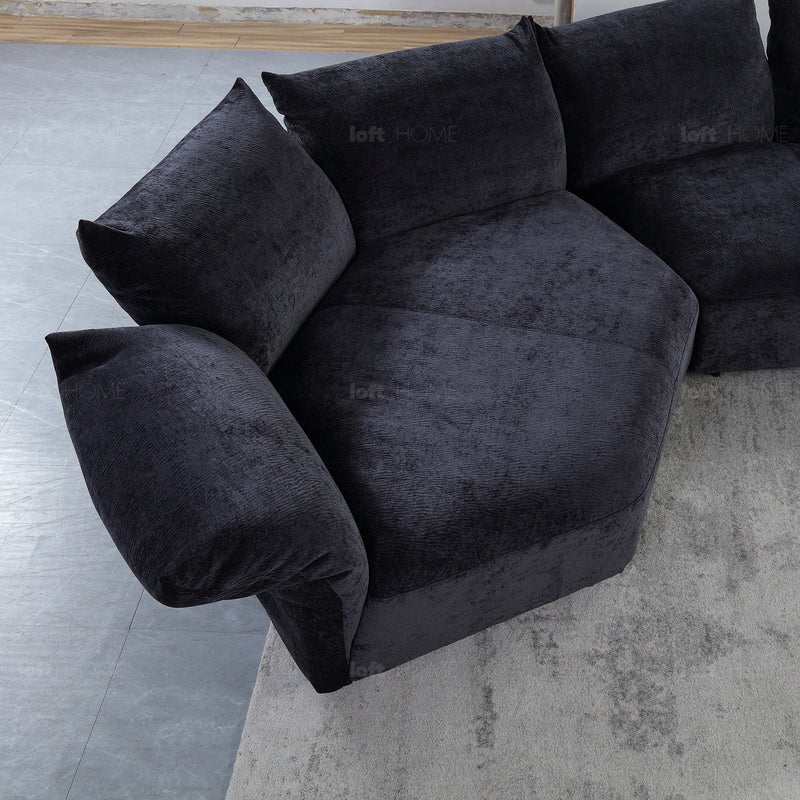 Bauhaus velvet fabric modular big joint connection sofa flower primary product view.