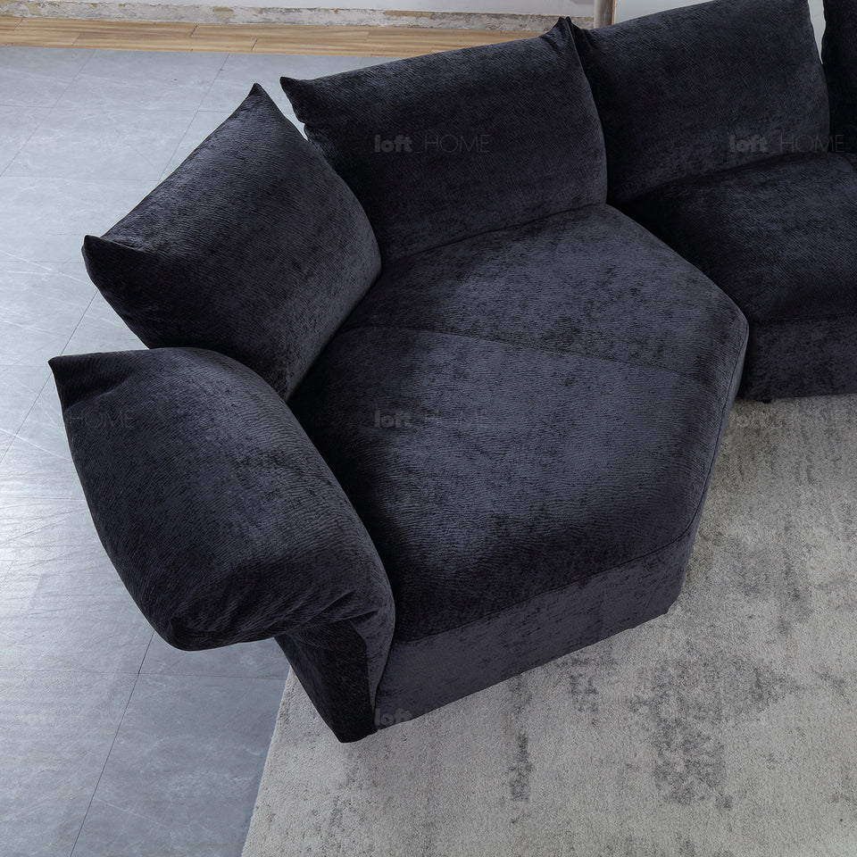 Bauhaus velvet fabric modular big joint connection sofa flower primary product view.