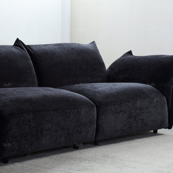 Contemporary Velvet Fabric Modular Corner 1 Seater Sofa FLOWER