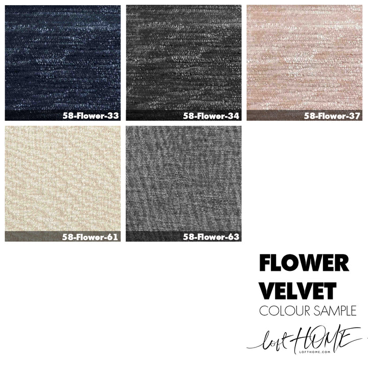 Contemporary Velvet Fabric Modular Corner 1 Seater Sofa FLOWER