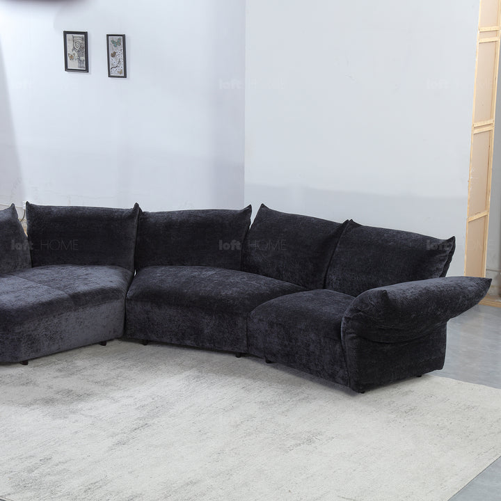 Contemporary Velvet Fabric Modular Corner 1 Seater Sofa FLOWER