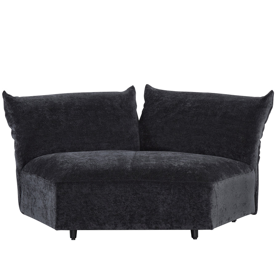 Contemporary velvet fabric modular small joint connection sofa flower in white background.