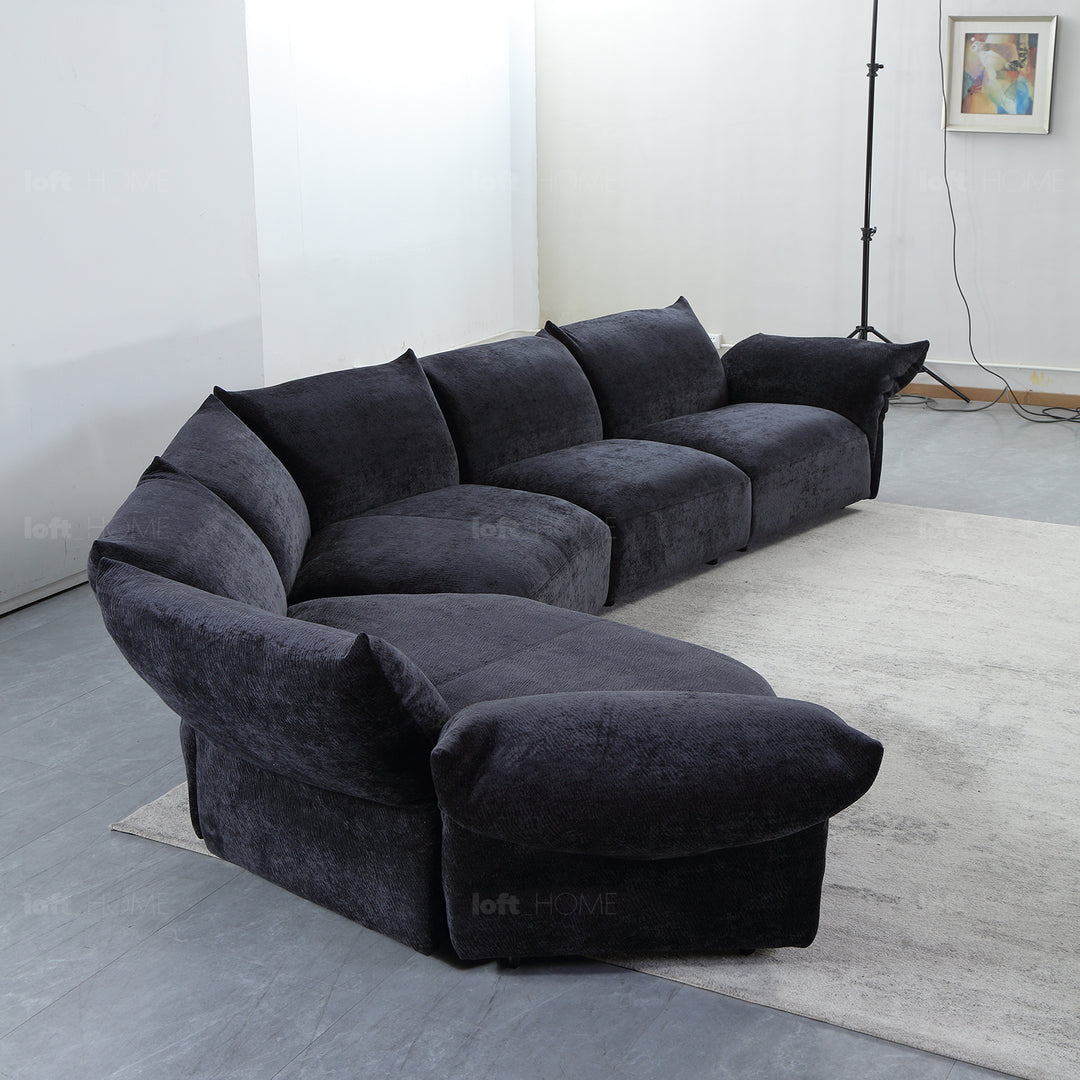 Contemporary Velvet Fabric Modular Small Joint Connection Sofa FLOWER