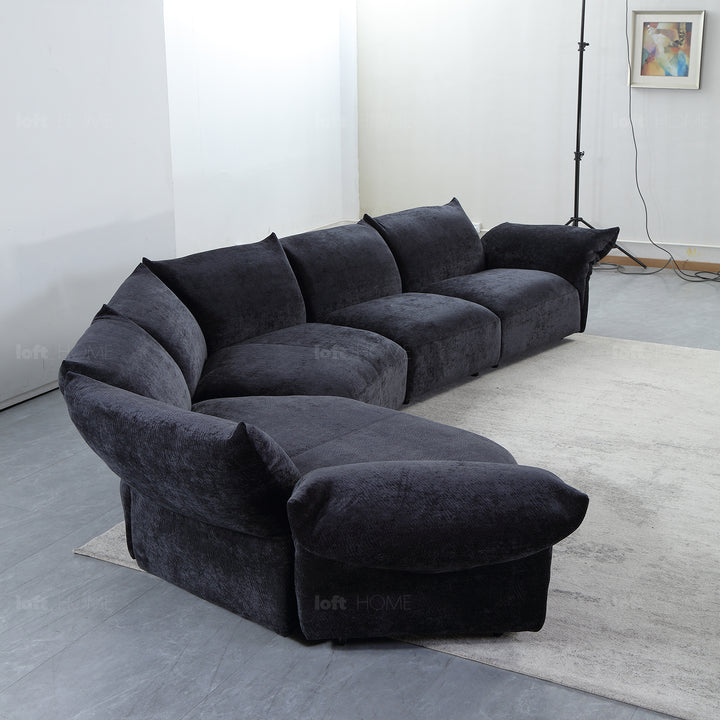 Contemporary Velvet Fabric Modular Small Joint Connection Sofa FLOWER