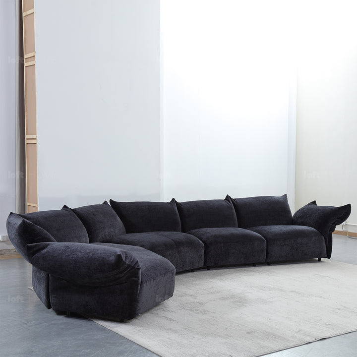 Contemporary Velvet Fabric Modular Small Joint Connection Sofa FLOWER