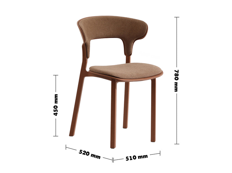 Bauhaus Fabric Plastic Dining Chair HUG Size Chart
