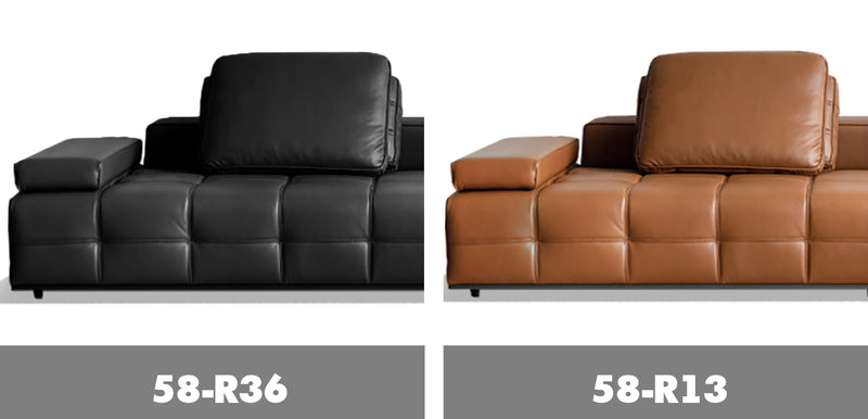 Minimalist Genuine Leather Sectional 4 Seater Sofa NEXUS Color Swatches