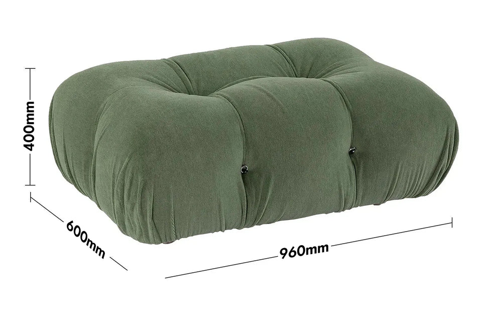Bauhaus Fabric Ottoman CAMALEONDA Size Chart