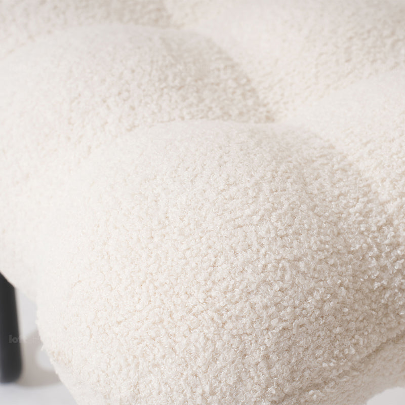 Cream Boucle 1 Seater Sofa SOUFFLE Color Swatches