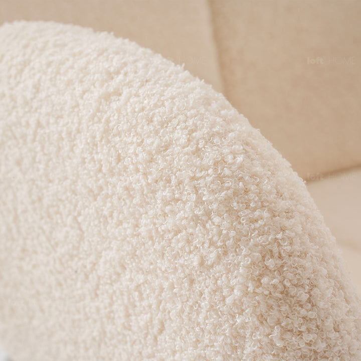 Cream boucle dining chair pavlova i in details.