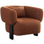 Cream Boucle Fabric 1 Seater Sofa NUBO