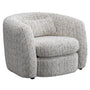 Cream Boucle Fabric 1 Seater Sofa TOFU