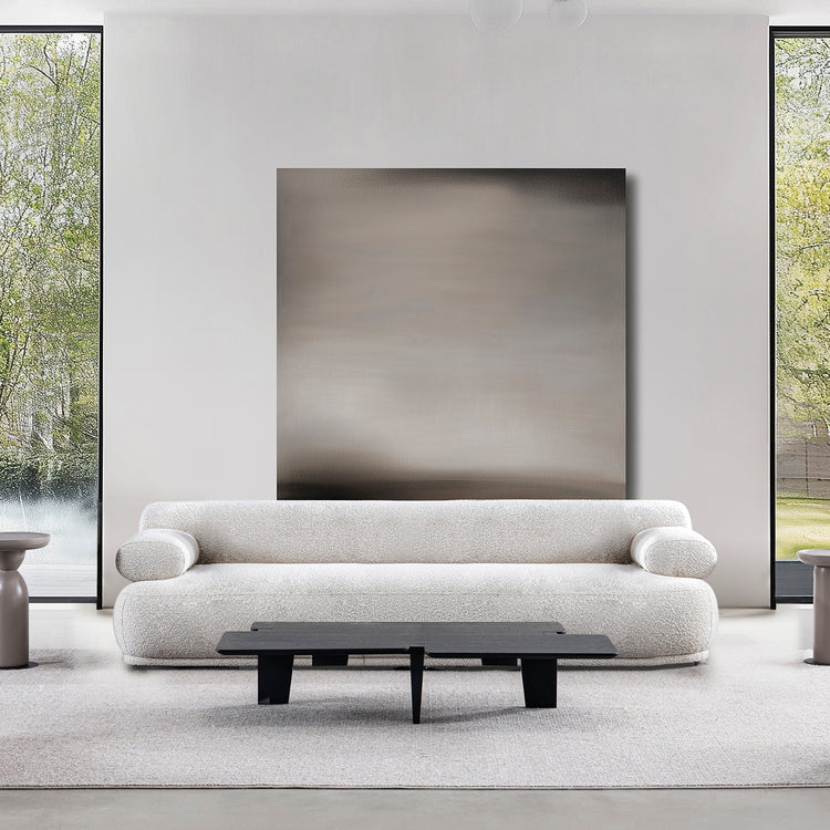 Cream Boucle Fabric 3 Seater Sofa MOCHI Good to Know Preview-1
