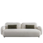 Cream Boucle Fabric 3 Seater Sofa PLUUM