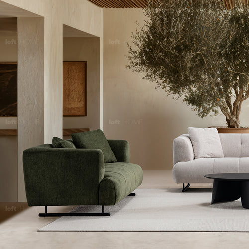 Cream Cotton Fabric 2 Seater Sofa VERDO Good to Know Preview-1