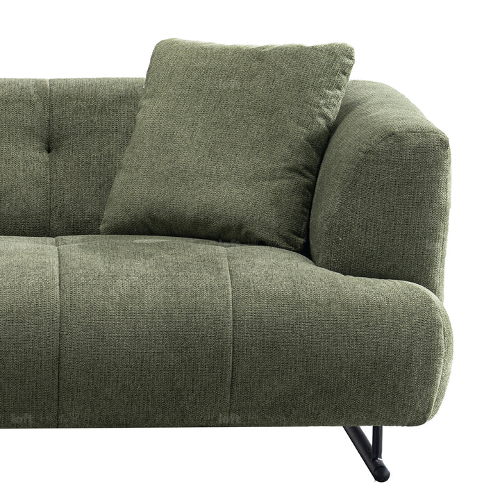 Cream cotton fabric 2 seater sofa verdo with context.