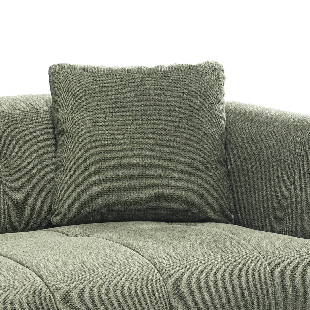 Cream cotton fabric 2 seater sofa verdo in details.