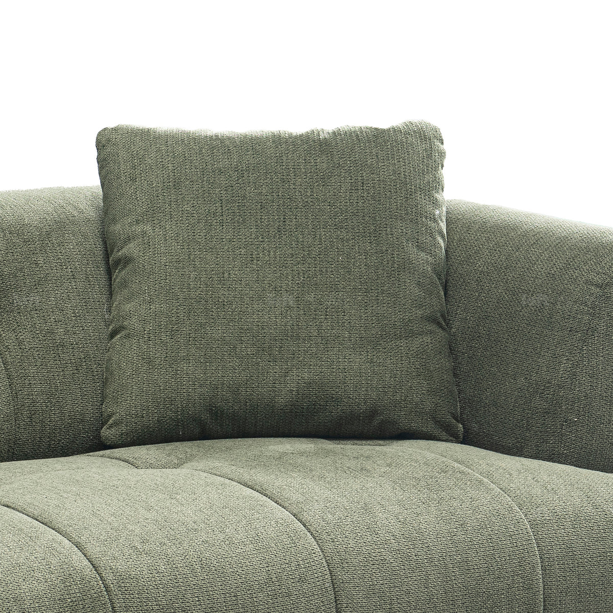 Cream cotton fabric 2 seater sofa verdo in details.