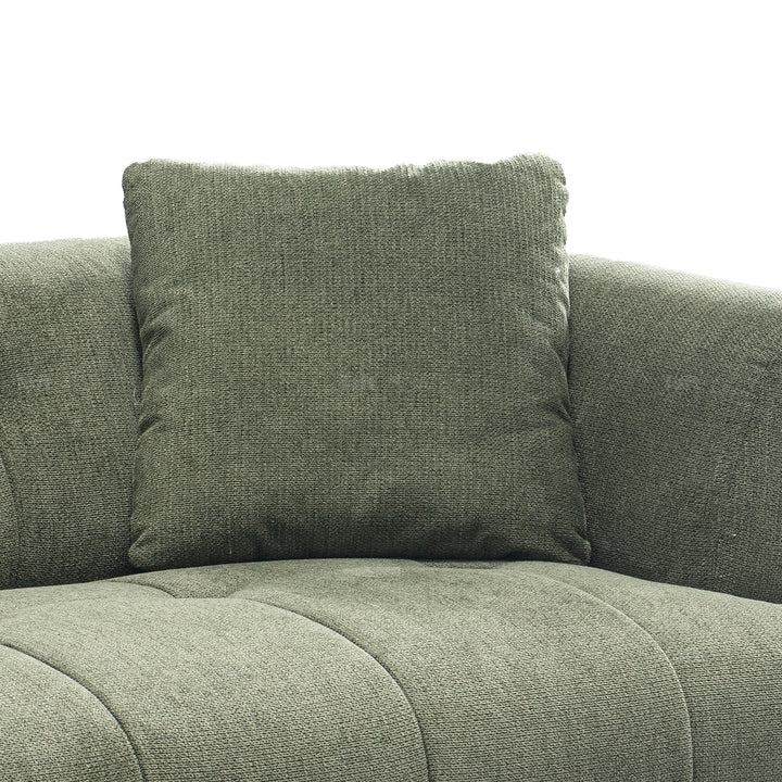 Cream cotton fabric 2 seater sofa verdo in details.