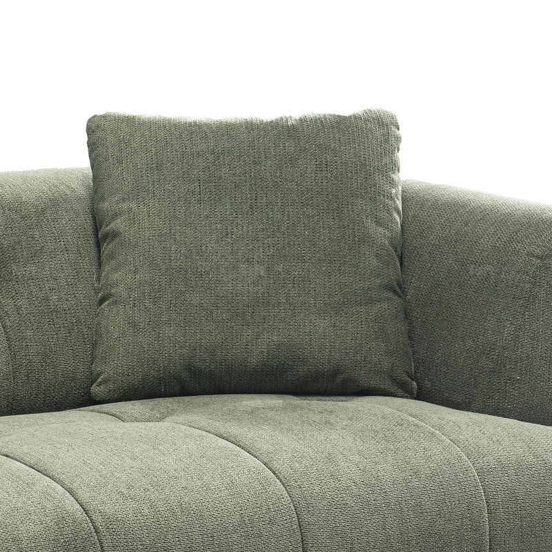 Cream cotton fabric 2 seater sofa verdo in details.