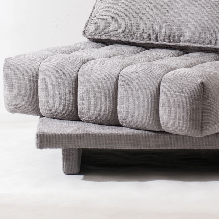 Cream fabric 1 seater sofa ganache layered structure.