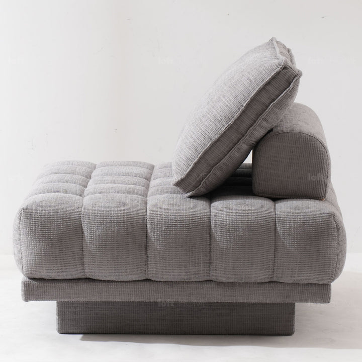 Cream fabric 1 seater sofa ganache material variants.