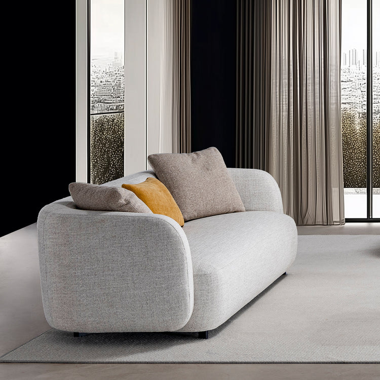 Cream Mixed Weave Fabric 2 Seater Sofa LUMA Good to Know Preview-1