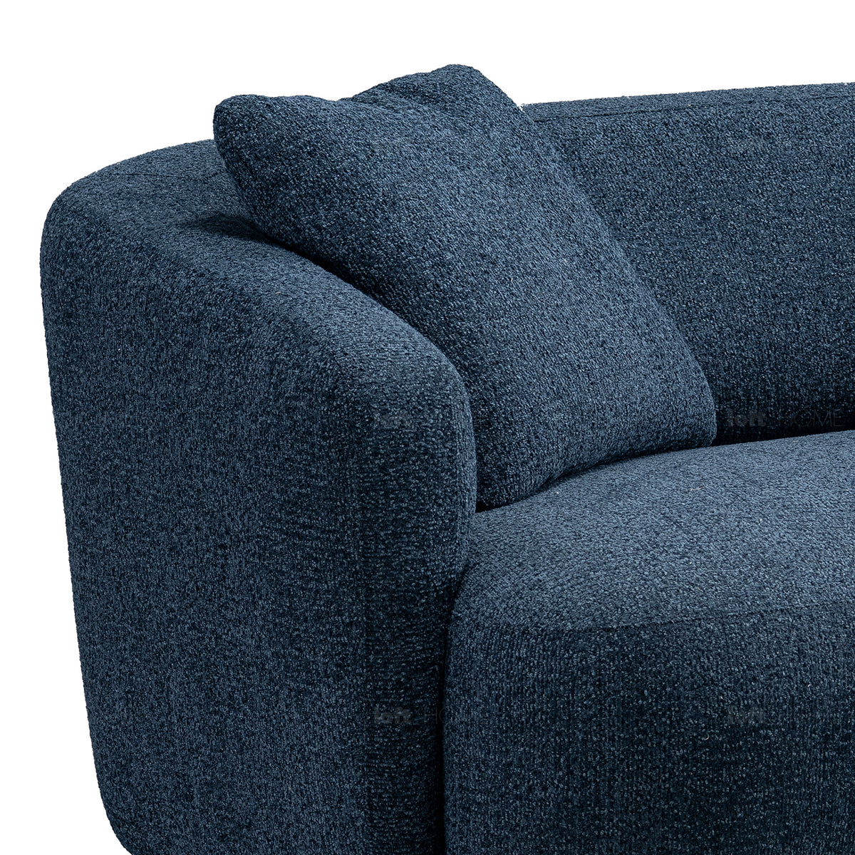 Cream mixed weave fabric 2 seater sofa navi with context.