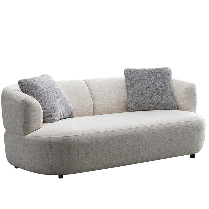 Cream mixed weave fabric 2 seater sofa noiry material variants.