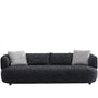 Cream Mixed Weave Fabric 3 Seater Sofa NOIRY