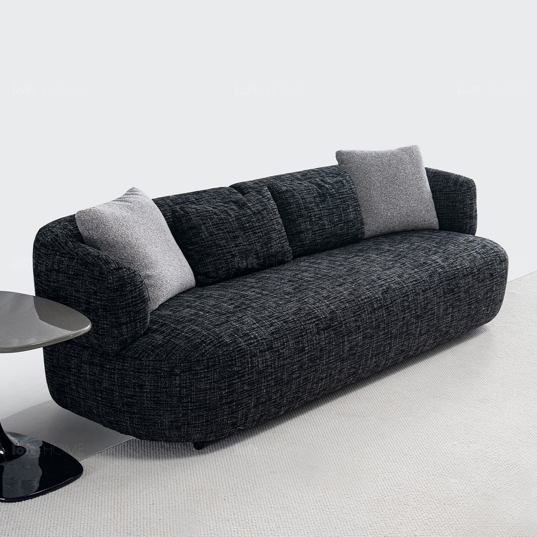 Cream mixed weave fabric 3 seater sofa noiry material variants.