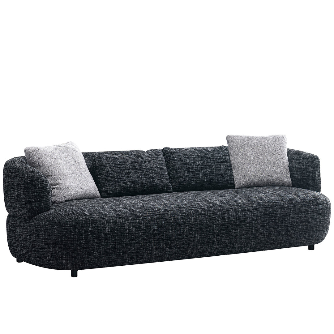 Cream mixed weave fabric 3 seater sofa noiry in real life style.