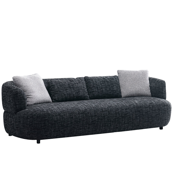 Cream mixed weave fabric 3 seater sofa noiry in real life style.