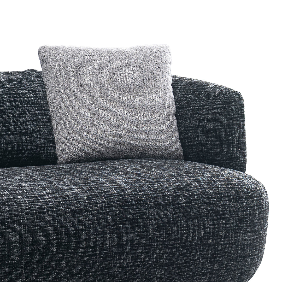 Cream mixed weave fabric 3 seater sofa noiry in details.