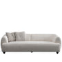 Cream Mixed Weave Fabric 3 Seater Sofa PUFFY