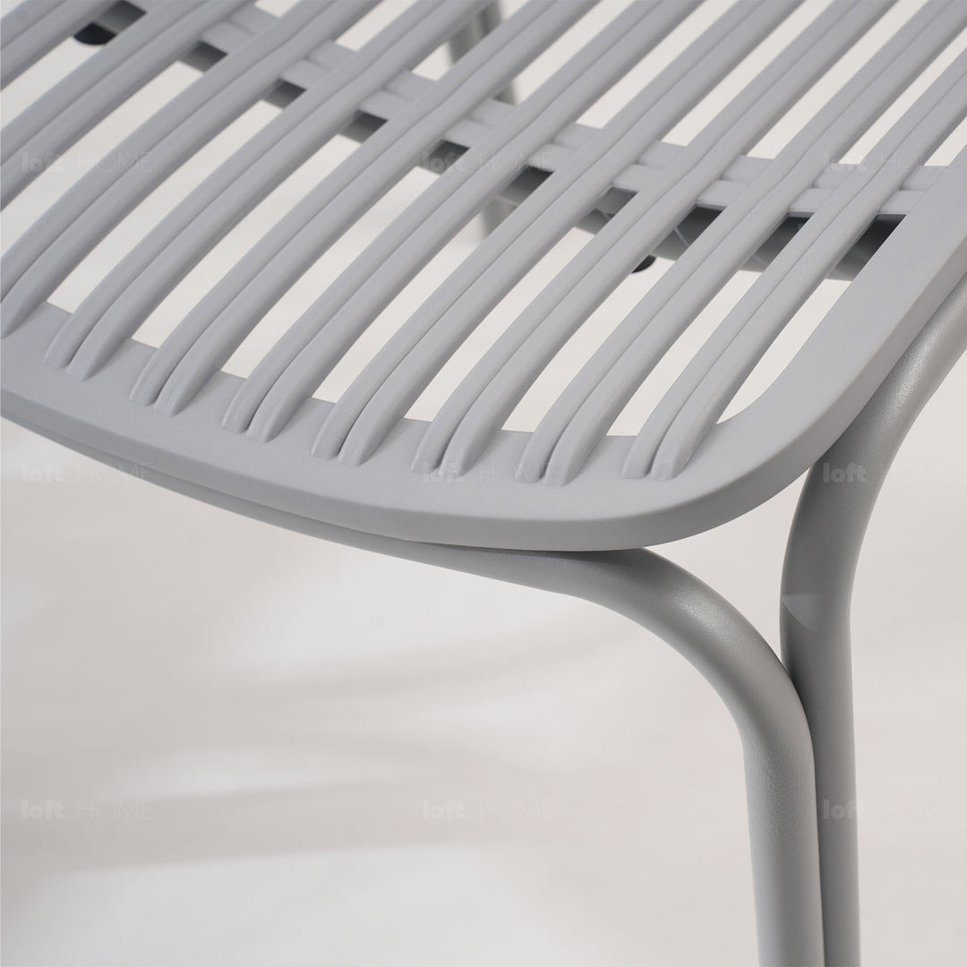 Cream plastic dining chair scones detail 24.