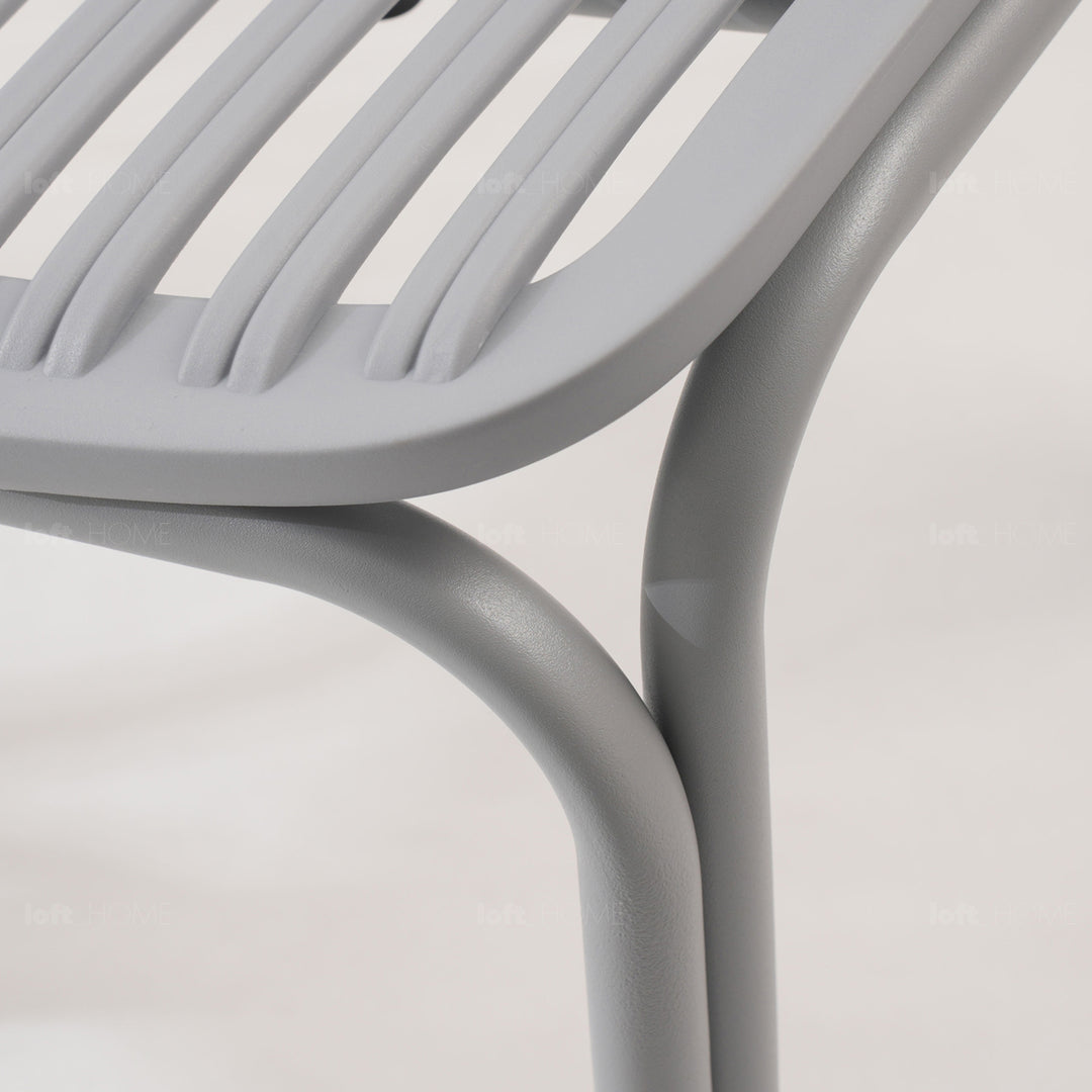 Cream plastic dining chair scones detail 25.