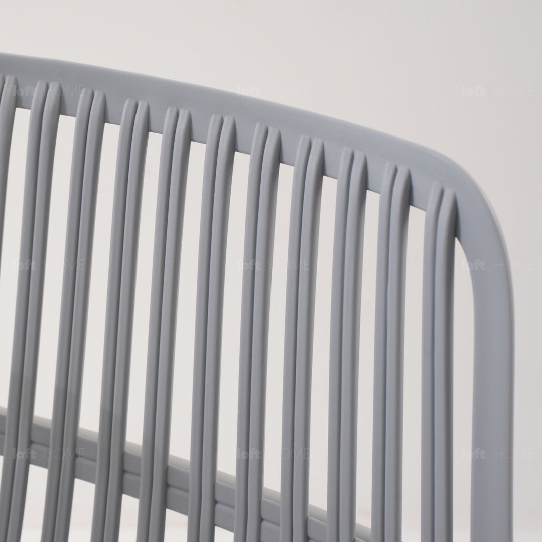 Cream plastic dining chair scones detail 27.