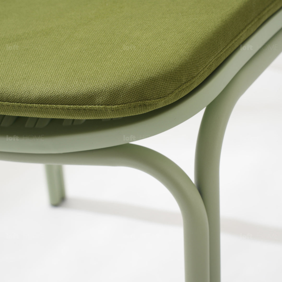 Cream plastic dining chair scones detail 3.