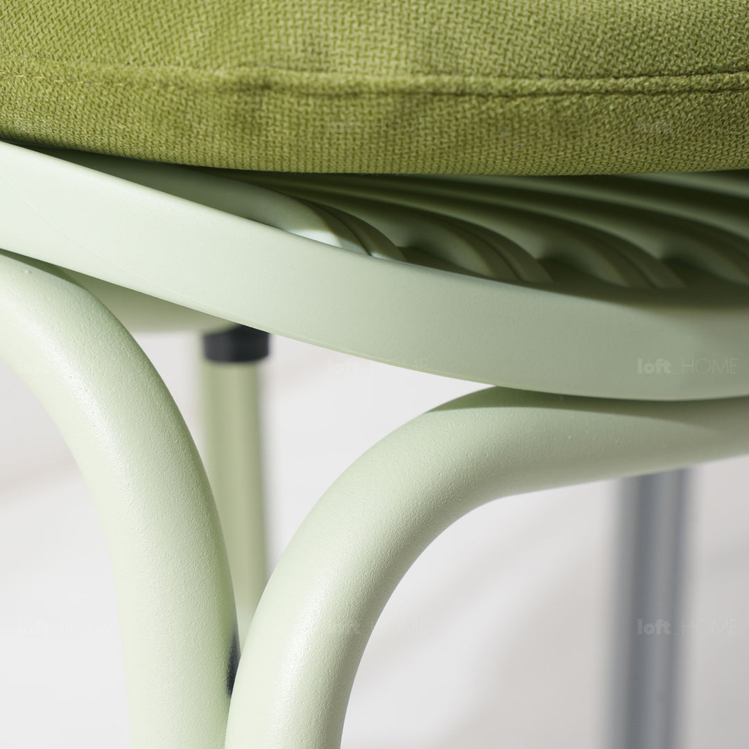 Cream plastic dining chair scones detail 5.
