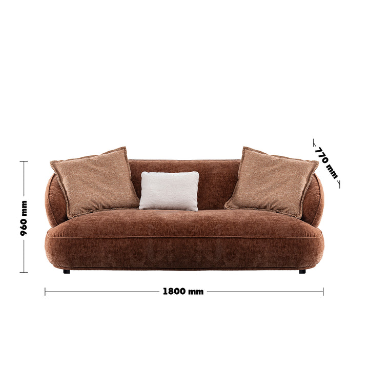 Cream velvet fabric 2 seater sofa cocoa size charts.
