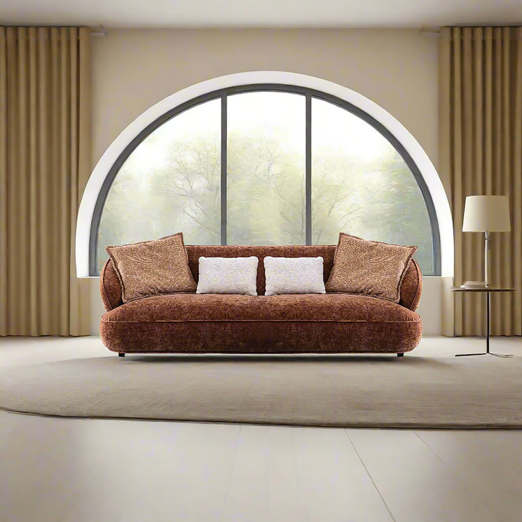 Cream Velvet Fabric 3 Seater Sofa COCOA Good to Know Preview-1