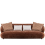 Cream Velvet Fabric 3 Seater Sofa COCOA