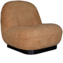 Cream Boucle Fabric 1 Seater Sofa VELORA