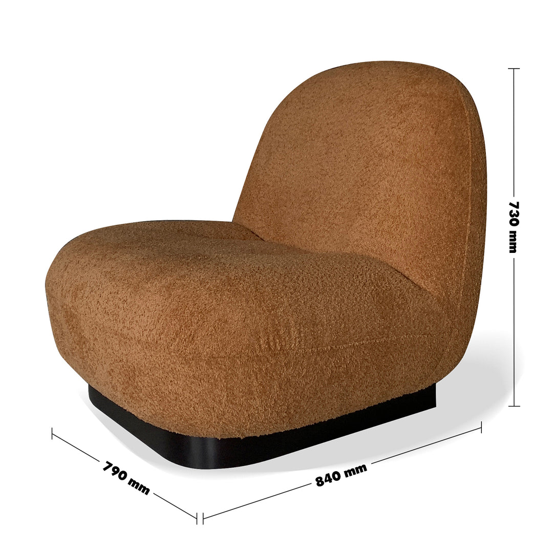 Cream boucle fabric 1 seater sofa velora size charts.