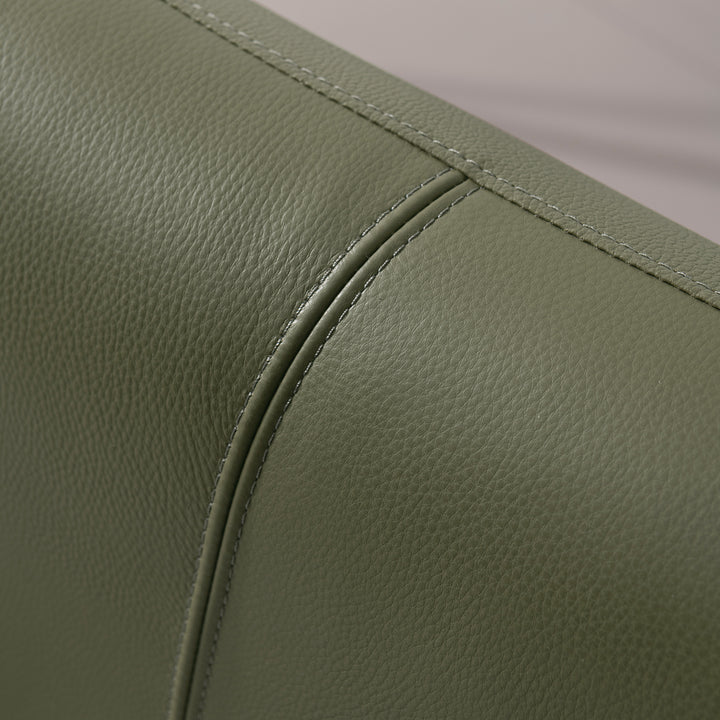 Cream genuine leather bed frame moyu material variants.