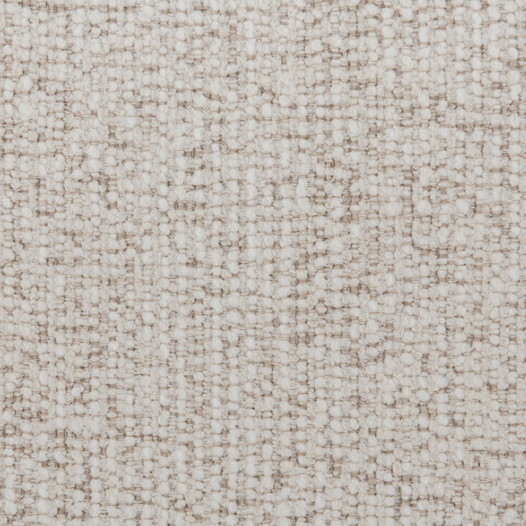 Cream mixed weave fabric 1 seater sofa swoop color swatches.