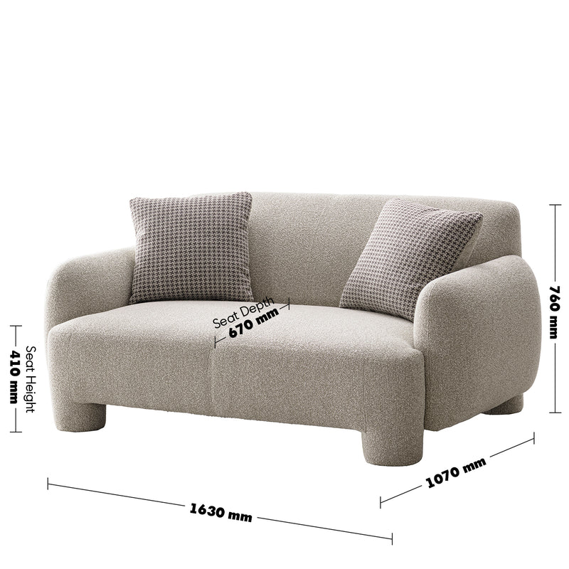 Cream mixed weave fabric 2 seater sofa syra size charts.