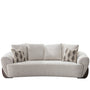 Cream Mixed Weave Fabric 3 Seater Sofa SWOOP